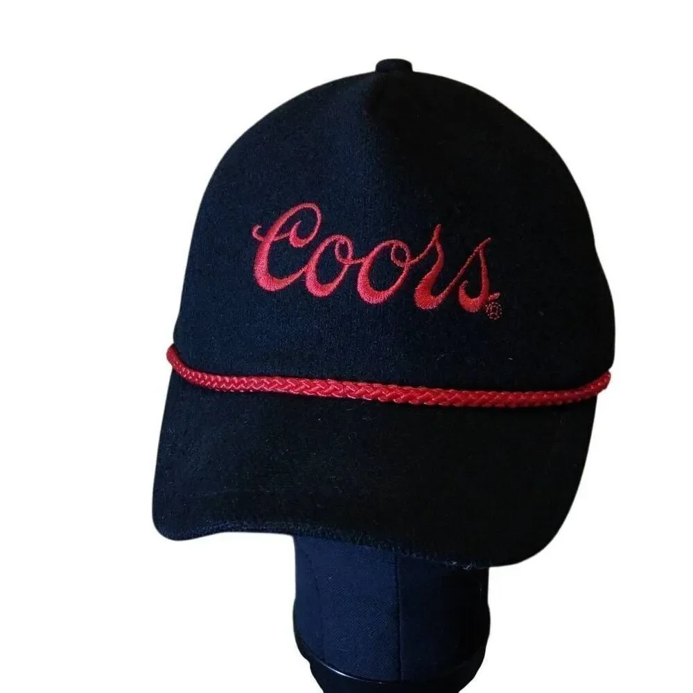Brew Masters Wool Vintage Coors Beer Baseball Hats Men's Adjustable Black